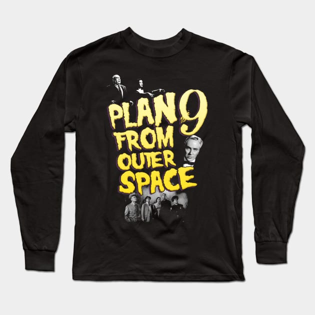 Plan 9 From Outer Space Cast Design Long Sleeve T-Shirt by HellwoodOutfitters